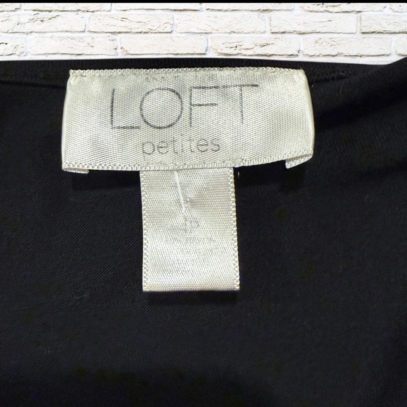 LOFT Long sleeve Simple Black Dress Size 4P 4 Petite - Picture 3 of 4